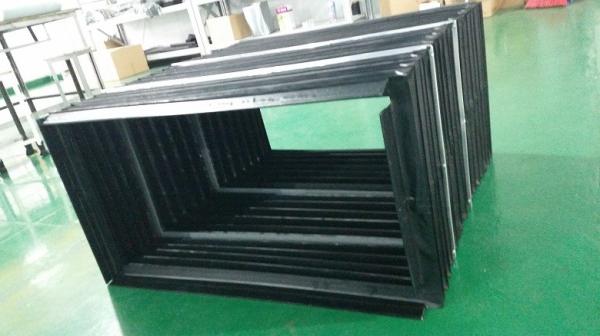 dust protective bellows made with metal frame +PVC +fiber cloth cover for