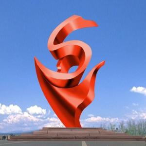 China Large Contemporary Outdoor Abstract Decorative Metal Hotel Sculpture factory