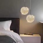 Modern Crystal Lychee Lamp Luxury Villa Duplex Staircase Lighting For Raised