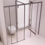 Stainless Steel Shower Sliding Door Frame Customized Multiple Color
