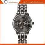GV01 Rose Gold Luxury Geneva Watch Alloy Watches for Woman Lady Dress Watch