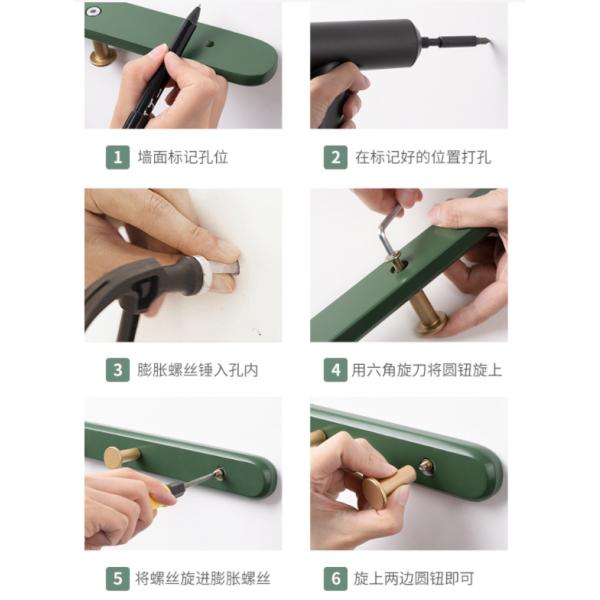 Heavy-Duty Clothes Hook Decorative Wall Mounted Clothes Hanger Decorative Hook Rack