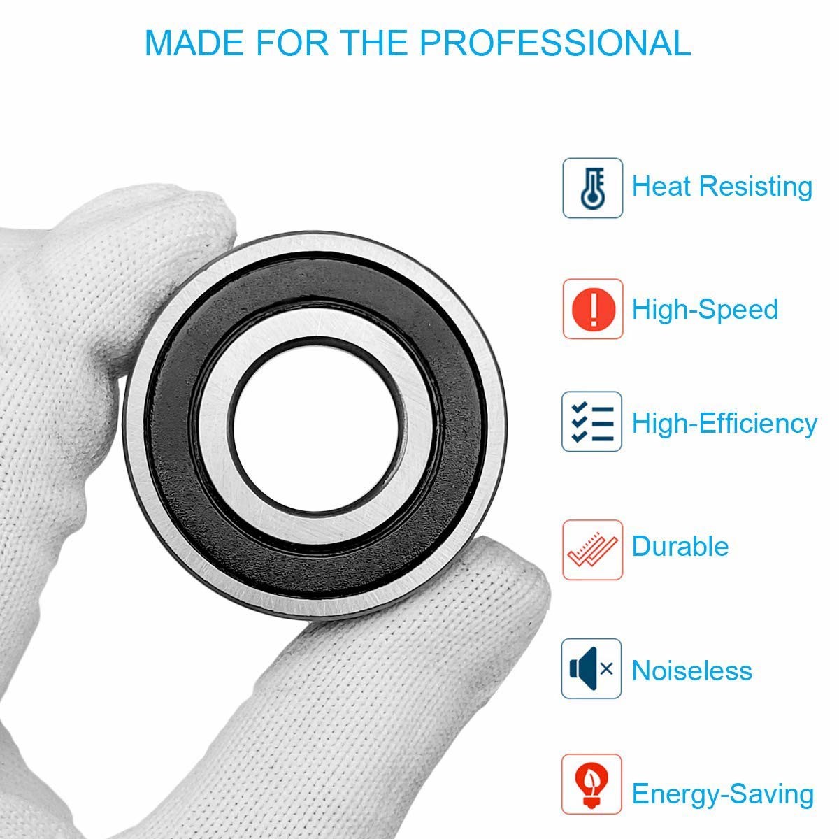 6002 Rubber Sealed Single Row Ball Bearings ABEC-3 Precision