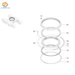 9129521 Slewing Bearing for ZAX450 EX400-3 EX400-5 ZX450H Excavator Swing Ring