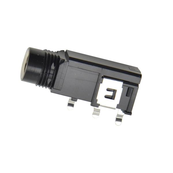 China 3 pin Small Electrical Connectors 6.35mm Mono Headphone Jack For Amplifier In factory