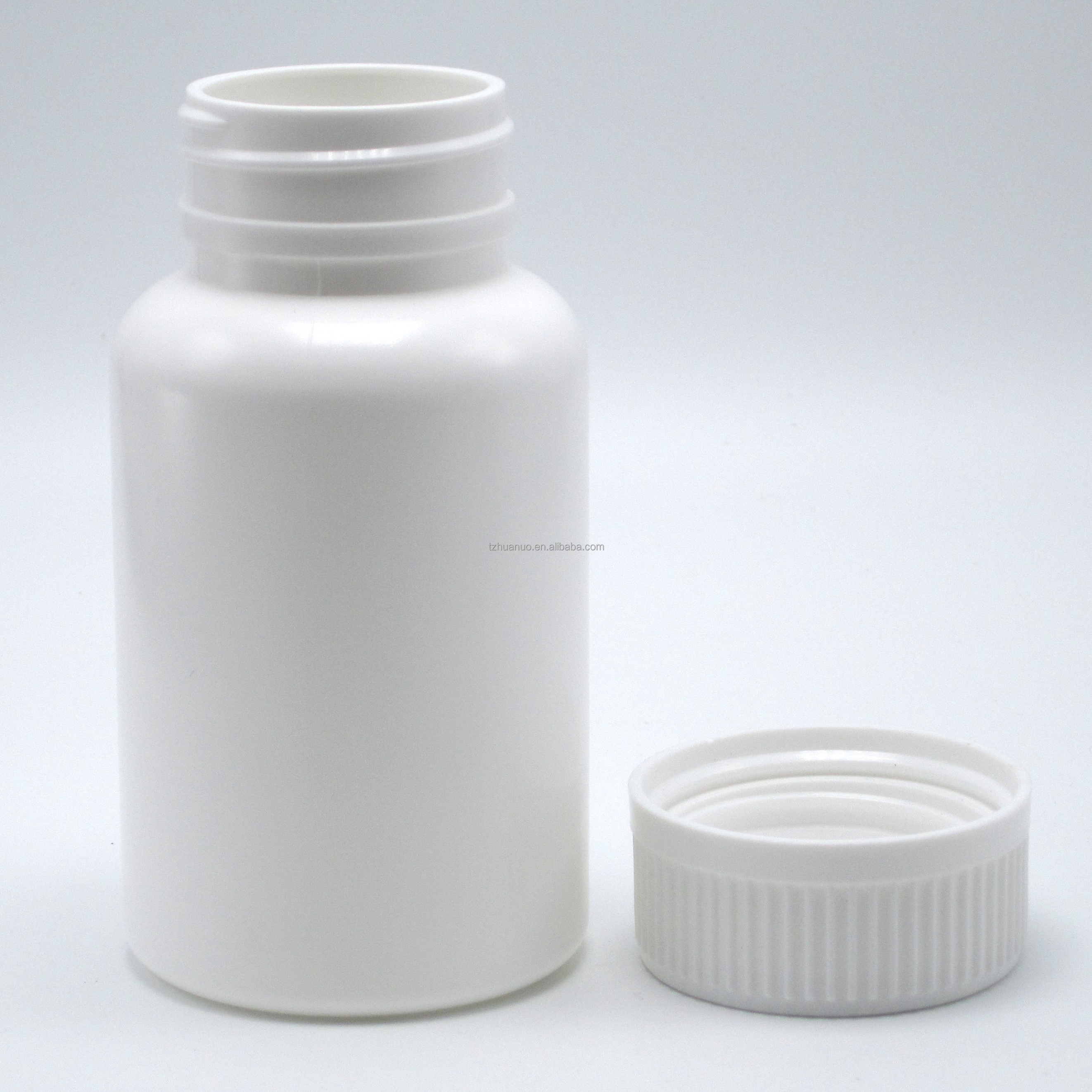 Collar Material PE 150ml Empty Round Plastic Bottle with Child Resistant Lids