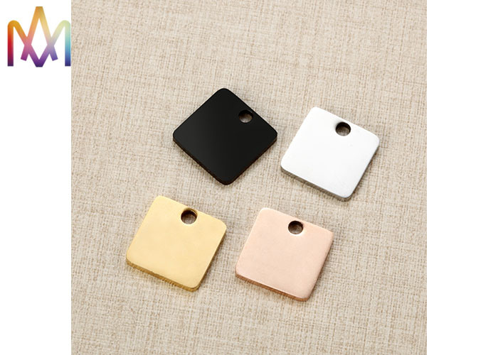 OEM ODM 304SS Square Creative Tag Pendant For Unisex