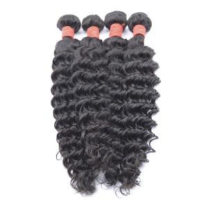 China Virgin Human Curly Hair Weave Extension Deep Wave Brazilian Hair Bundle factory