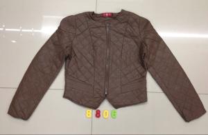 China 8806 Ladies fashion pu jacket stock (coats,blouzes,tops) factory