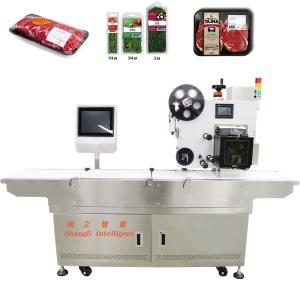 220V Meat Packaging Weighing Printing Labeling Machine with 5000set/month