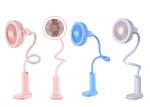 Clip desk lamp fan rechargeable battery operated flexible baby clip usb fan with