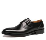 Oxford Leather Mens Buckle Dress Shoes green / Black Gentleman Dress Shoes