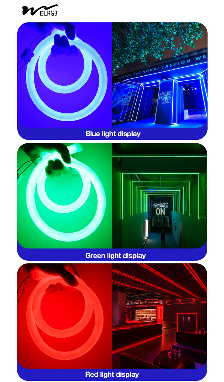 20m LED Light Strip 360° Full Body Silicone Tube Sleeve 16mm22mm for Home Decoration