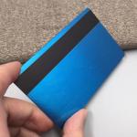 Matte black stainless steel magnetic stripe blanks metal card