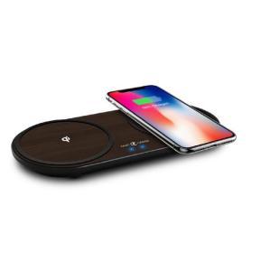 China Universal Dual Wood 12 Volt Wireless Charging Pad factory