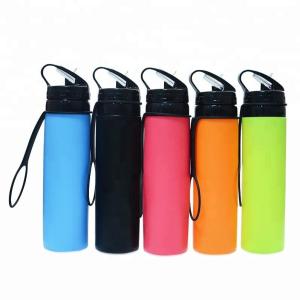 China 600ML Collapsible Silicone Water Bottle factory