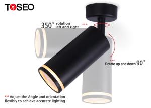 China GU10 Pure Aluminum LED Ceiling Spotlights 7w Adjustable White / Black factory