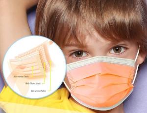 China Elastic Ear-Loop V101 Nonwoven Melt Blown Fabric Disposable Kids Face Mask Children Mask factory