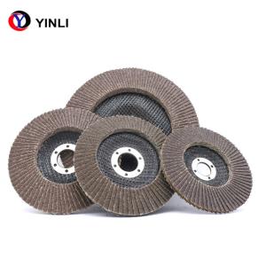 China Calcined Aluminum 115mm Flap Disc , 40 Grit Flap Wheel For Stainless Steel Polishing factory