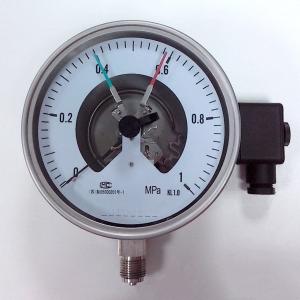 China 1 MPa KL 1.0 Bottom Mount Pressure Gauges 160mm Glass Pressure Gauge factory