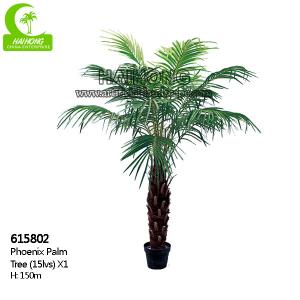China Fiberglass Trunk H150cm Large Artificial Palm Trees For Outside factory