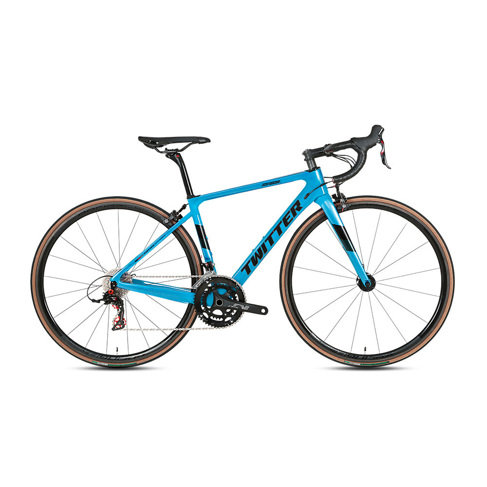 8.7KG Carbon Fiber Road Bike , 48cm Carbon Road Bike RS 22 Speed