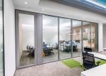 60mm Aluminum framed frameless single and double glass partition wall available