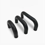 Rubber Small Black Industrial Cabinet Pulls Internal Thread Type