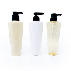 China Screw Cap Clear Shampoo Body Wash Bottles White PET Material OEM Supported factory
