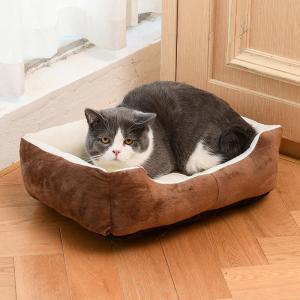 China Anti Stress Plush Polyester Pet Calming Beds Soft Warm Dog Kennel Cushion 20cm factory