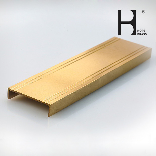 Custom Made Perfectly Structural U Shape Brass Trim Profiles Brass Copper Alloy Extrusion Profiles Customized Drawing