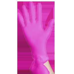 China Powder Free Disposable Blue Nitrile Gloves Red Color factory