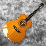 Custom 40 Inch OM Body Acoustic Guitar in Yellow Abalone Binding