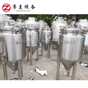 China Two Vessel Homemade Beer Machine , Electric Home Brewing System With Wheels factory