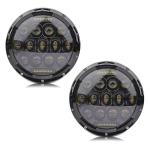 7" Hi Lo Beam 75w Led Jeep Headlights With Aluminum Die Cast Housing