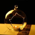 FDA Decorative 10cm 11cm Glass Cylinder Candle Holder
