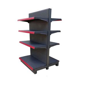 China Stock Shelf Factory Price double side steel supermarket shelves factory