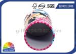 CMYK Printing Rolled Edge Hemming Paper Cylinder Containers For Pen Brush