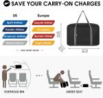 Large Size Airline Underseat Foldable Carry On Luggage Bag Duffel Travel Bag For