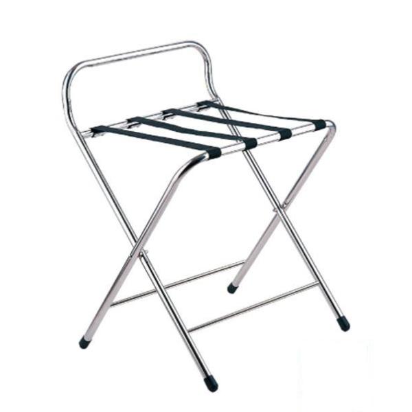 China High Gloss Chrome Foldable Hotel Display Stand With Plastic Feet factory