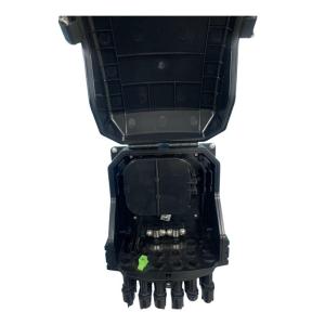 China Black Septic Distribution Box for FTTH 1x8 1x16 Pole or Wall Mounted SC Optical Fiber factory