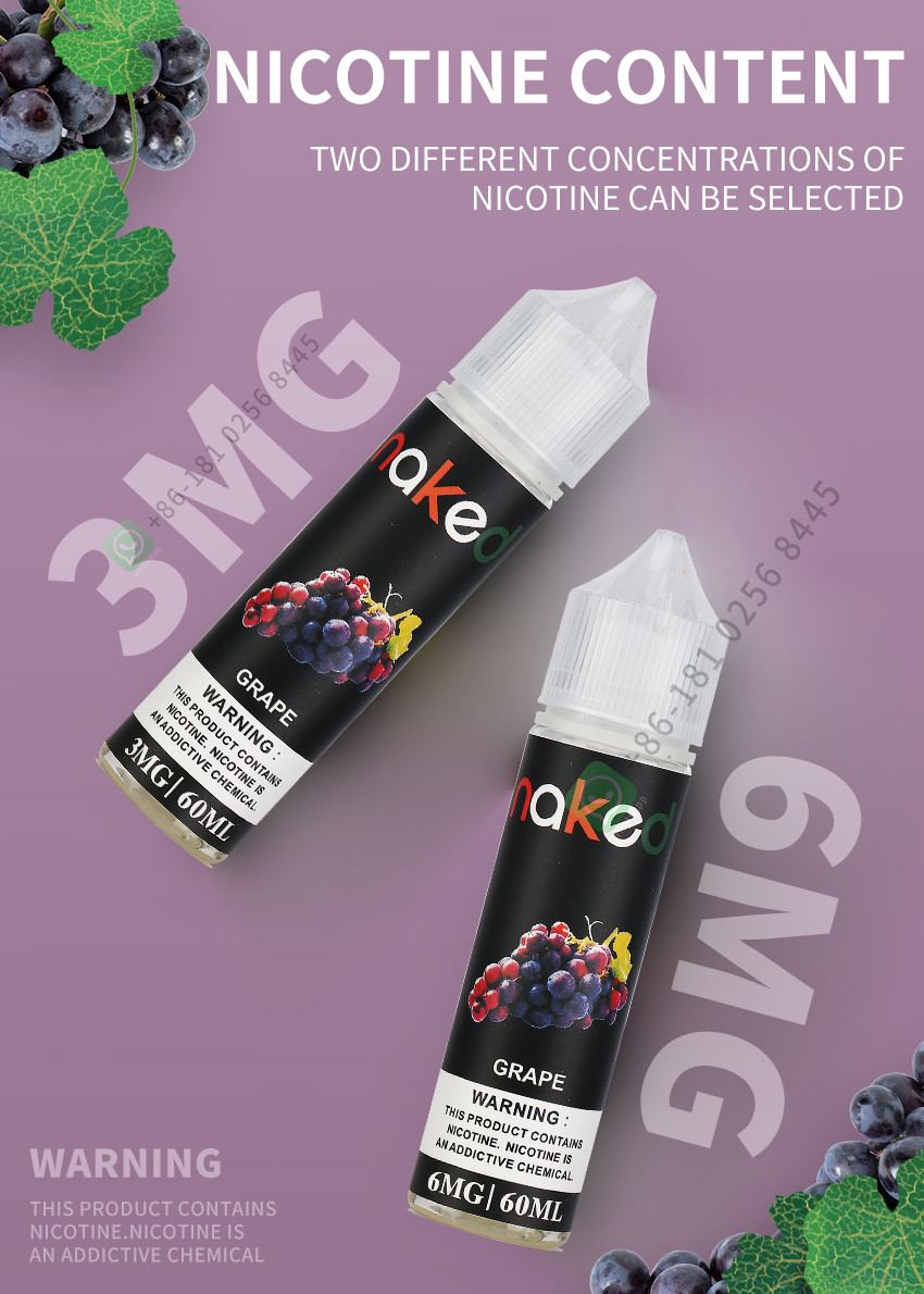 100mL Vapor Juice E Liquid For Electronic Cigarette Natural Ingredients Grape Flavor