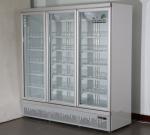 Vertical air-cooled refrigerated three door glass large capacity beverage