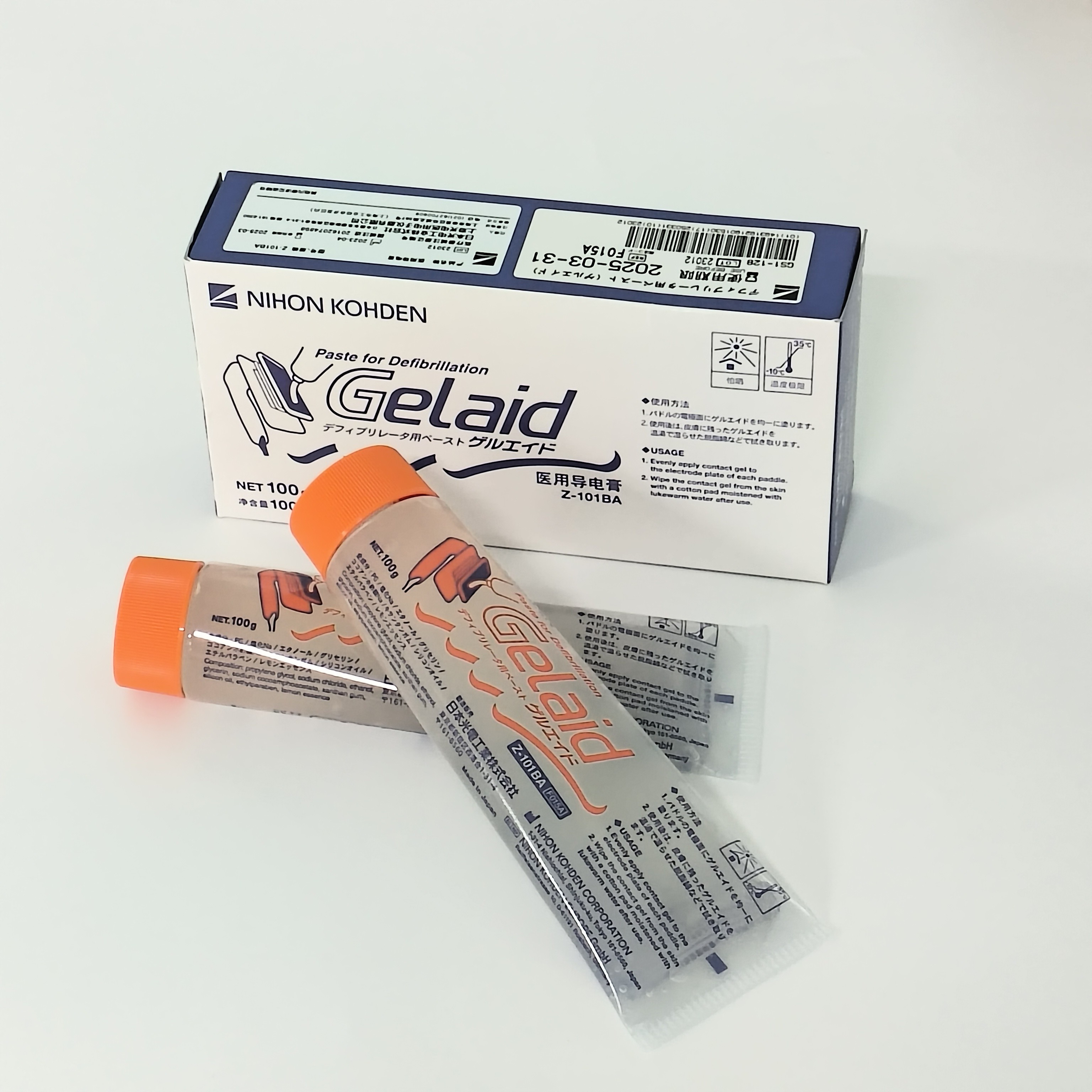 Nihon Kohden Japan Photoelectric Defibrillator Medical Conductive Paste 100G Two Box Z-101