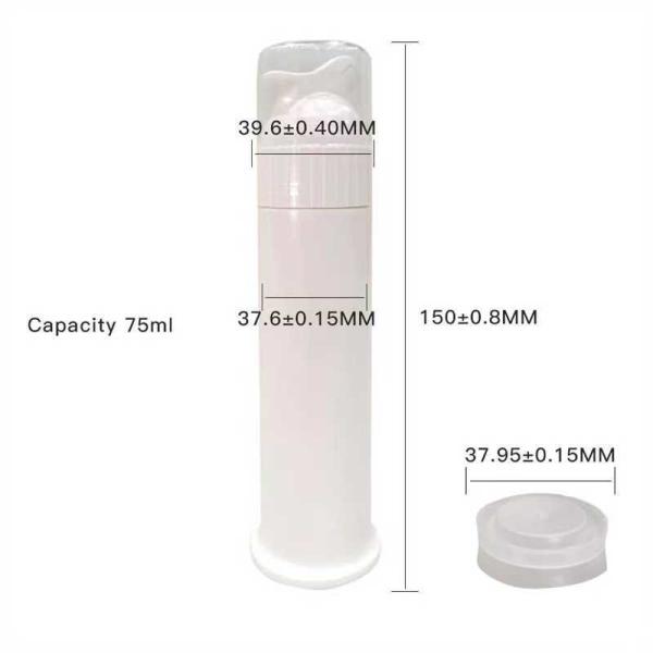 China Easy Access Food Grade PP Pump Bottles Toothpaste Custom Logo Color Available 75ml factory