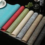 Customized Logo Acceptable Square Plastic Washable PVC Placemats for Table