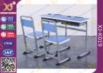 Wooden Double Training Seminar Table And Chair Set Adjustable Height