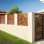 Garden Customized Corten Steel Perforated Panels Oem / Odm For Wall Decoration