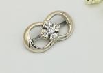 Crystal Ornament Plastic Shoe Buckles 45*24MM Different Sizes Customized