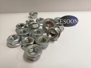 China M10-1.50 Class 8 Hex Serrated Flange Nut Zinc Plate Coarse Thread DIN6923/ISO4161 factory